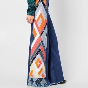 Free People NWT Patchwork Stick by Your Side Jeans